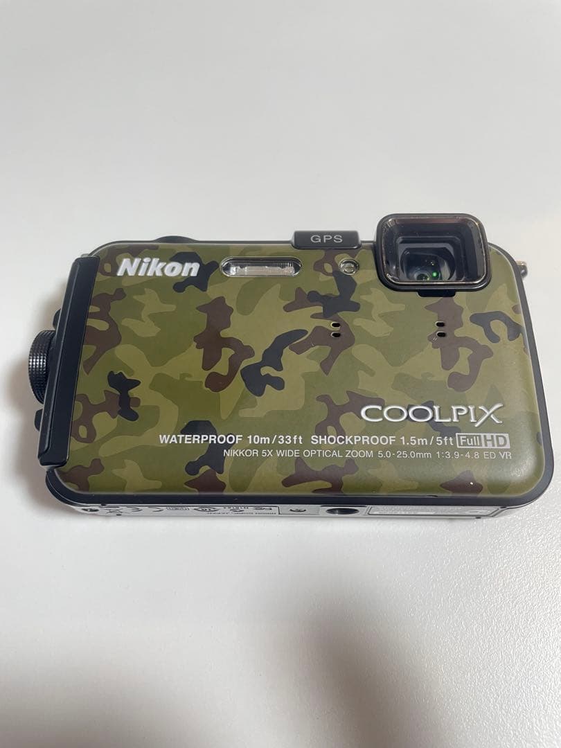 【動作品】Nikon COOLPIX AW100 防水デジカメ　迷彩