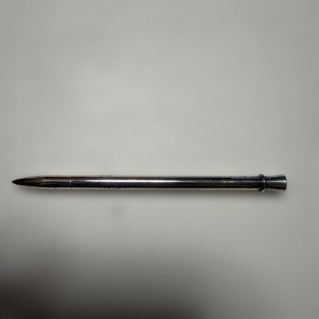 【訳あり品】エルメス　ヴィンテージ　メモブロックスタンド　ホルダー　Hロゴ　緑色