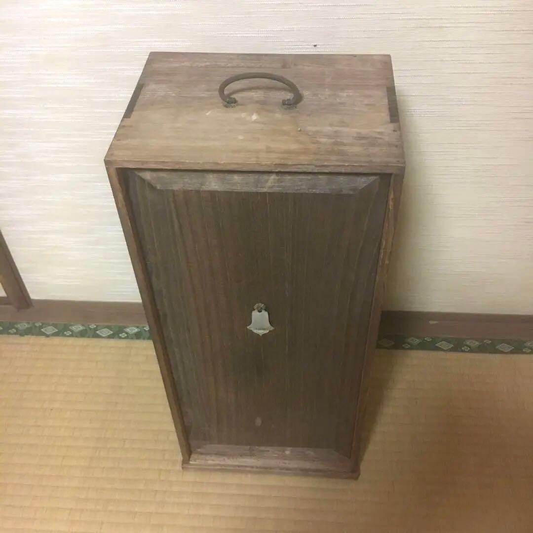 茶道具　桐　短冊箱　アンティーク　シャビー 木箱　茶道具一式収納箱