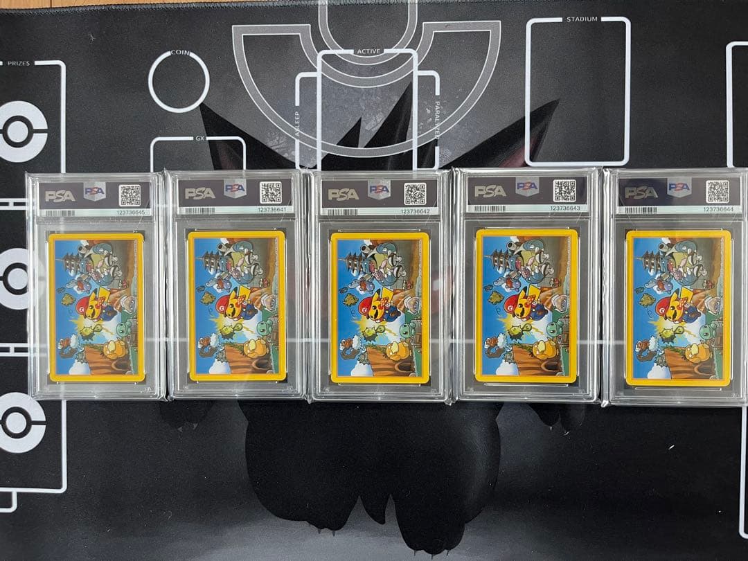 【PSA10×5連番】マリオピカチュウ　ロイヤルストレートフラッシュ　5枚セット