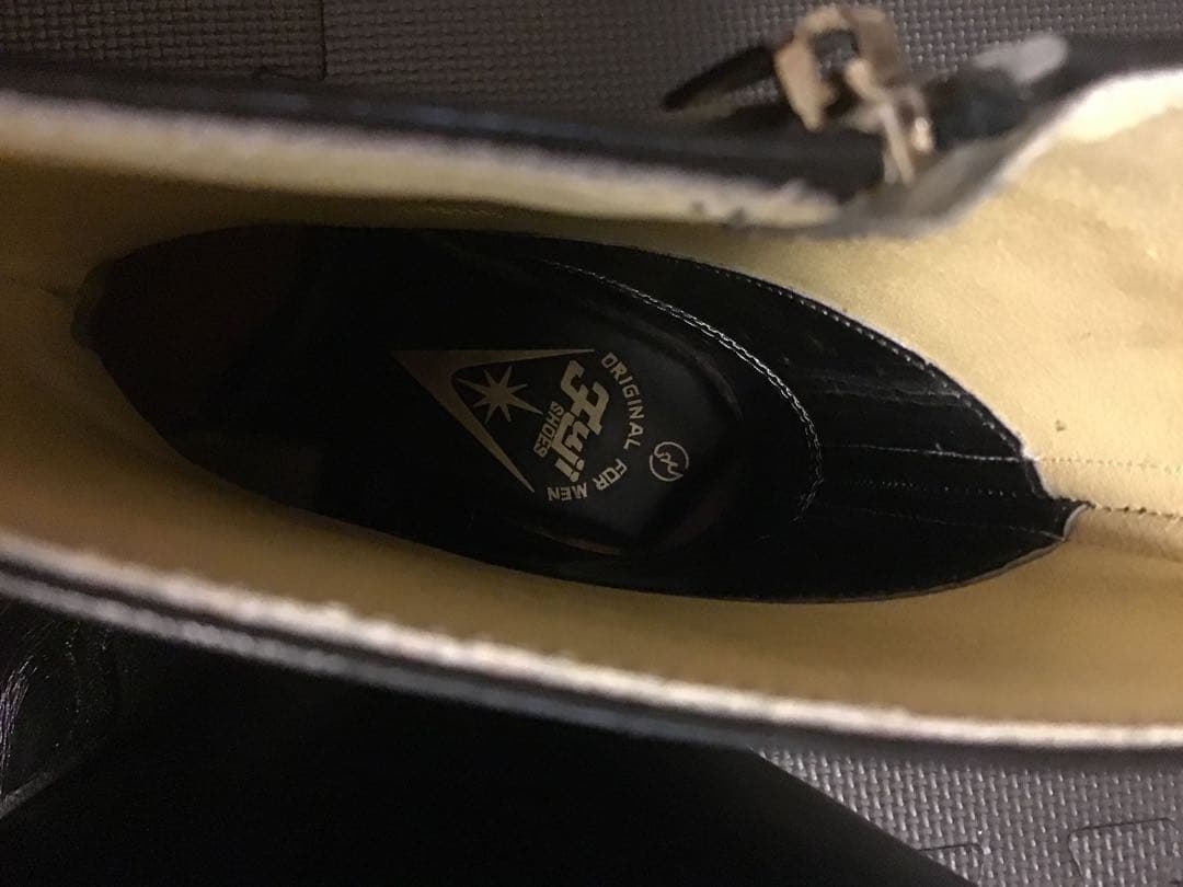 新品 Fuji shoes 富士シューズ 日本製 白バイ 府警本部 レザーブーツ