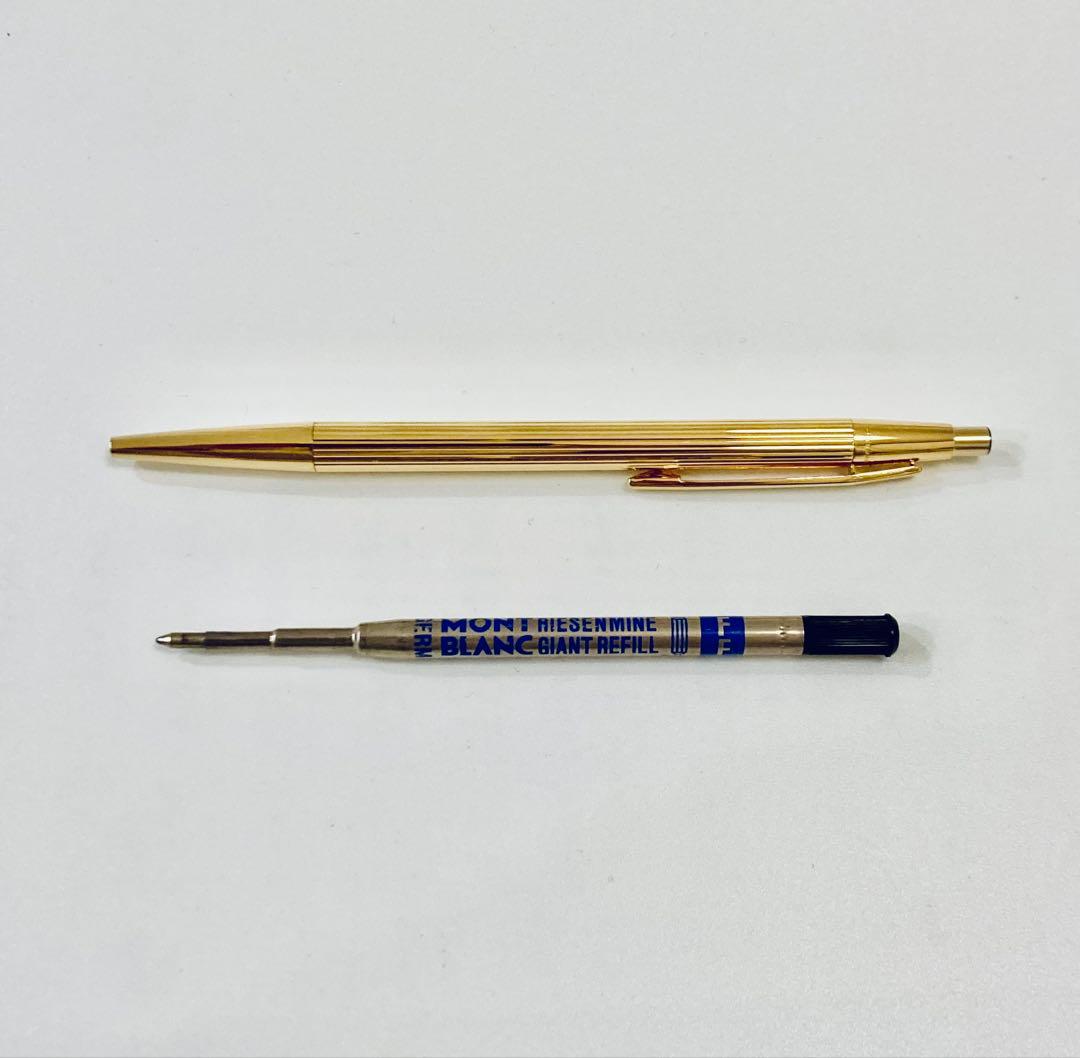 20金張り◆モンブラン高級ボールペン MONTBLANC 1970s美品ゴールド