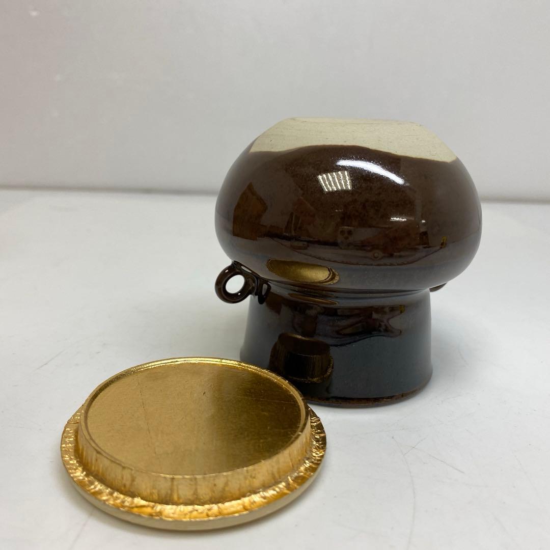 ☆茶3 桶谷定一作　茶入　高さ約7.6㎝　共箱　東さ7-1115③
