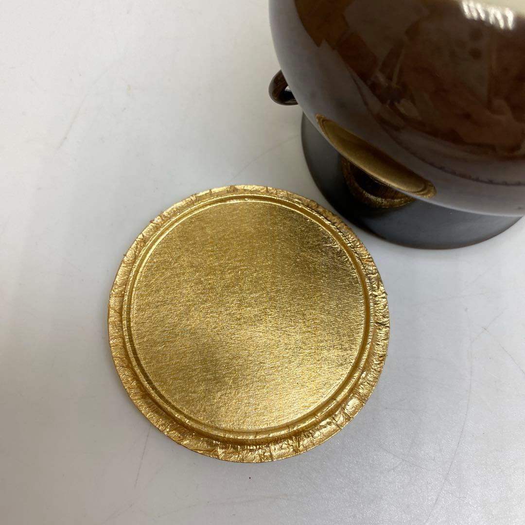 ☆茶3 桶谷定一作　茶入　高さ約7.6㎝　共箱　東さ7-1115③