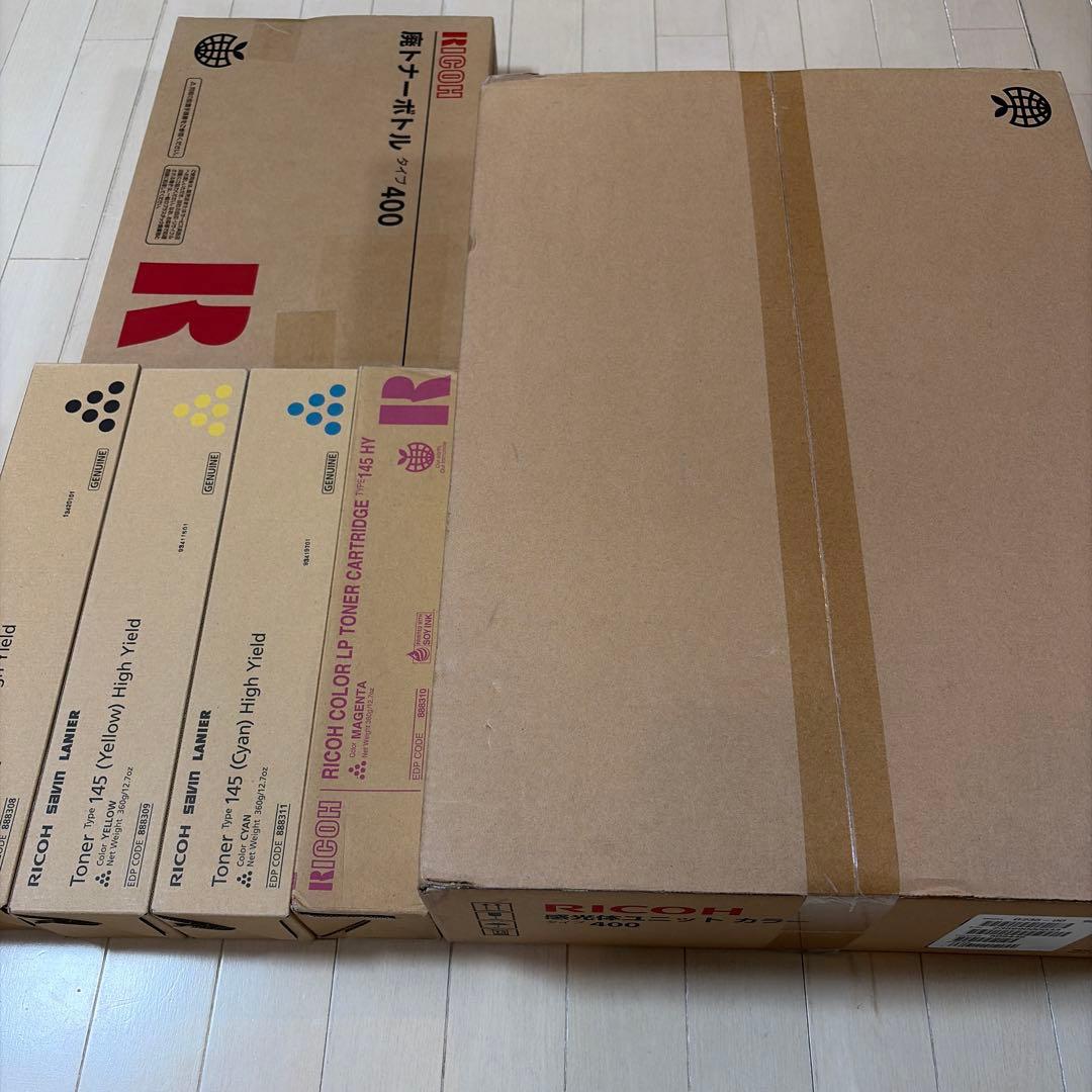 RICOH タイプ400 感光体カラー　トナー4色セット　純正品
