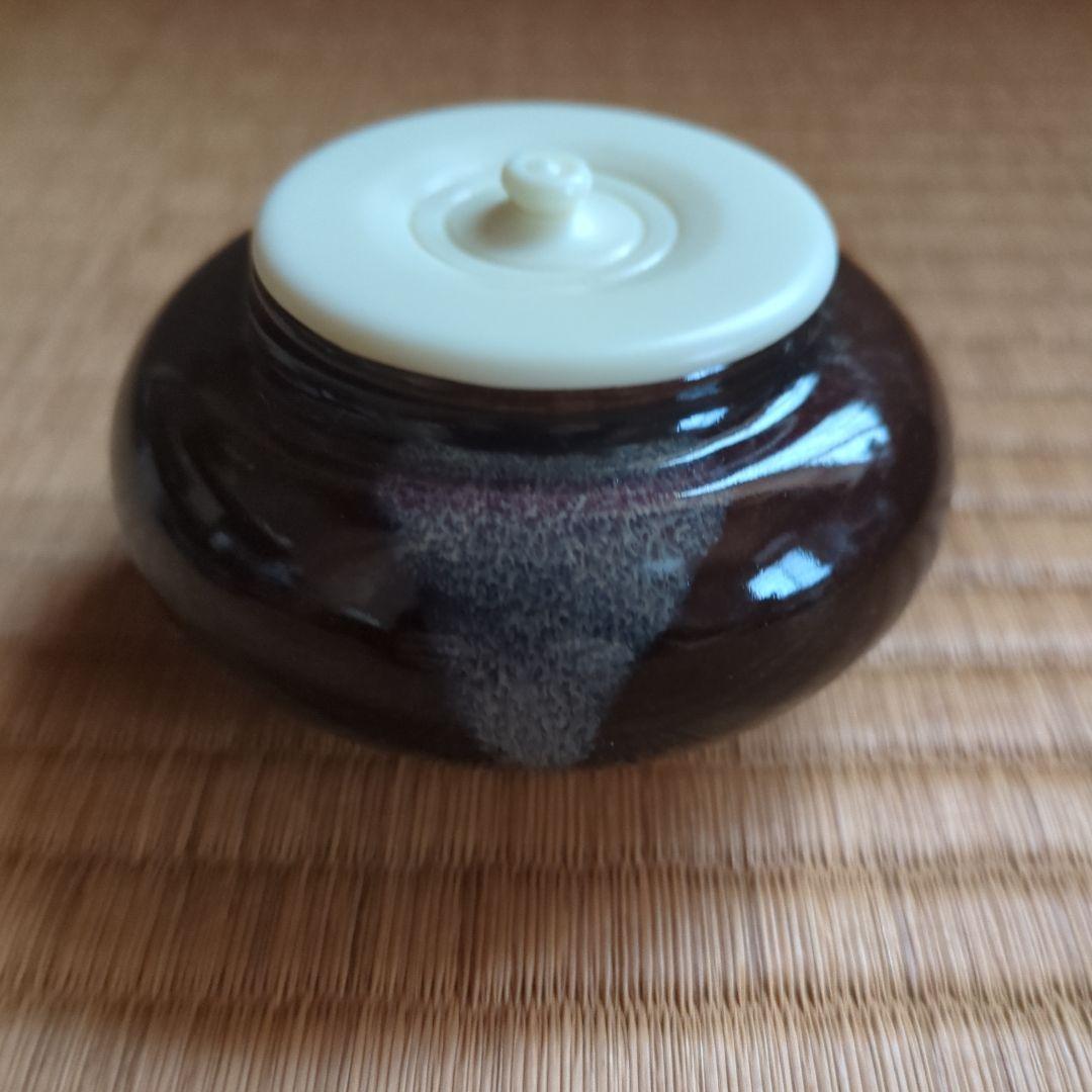 茶道具 茶筅入れ 黒色　唐物茶入