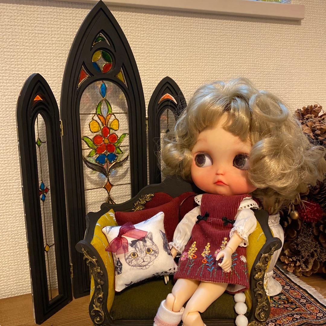 送料無料✨1/6ステンドグラス風パーテンション✩.*˚ドール用にいかが⤴︎⤴︎