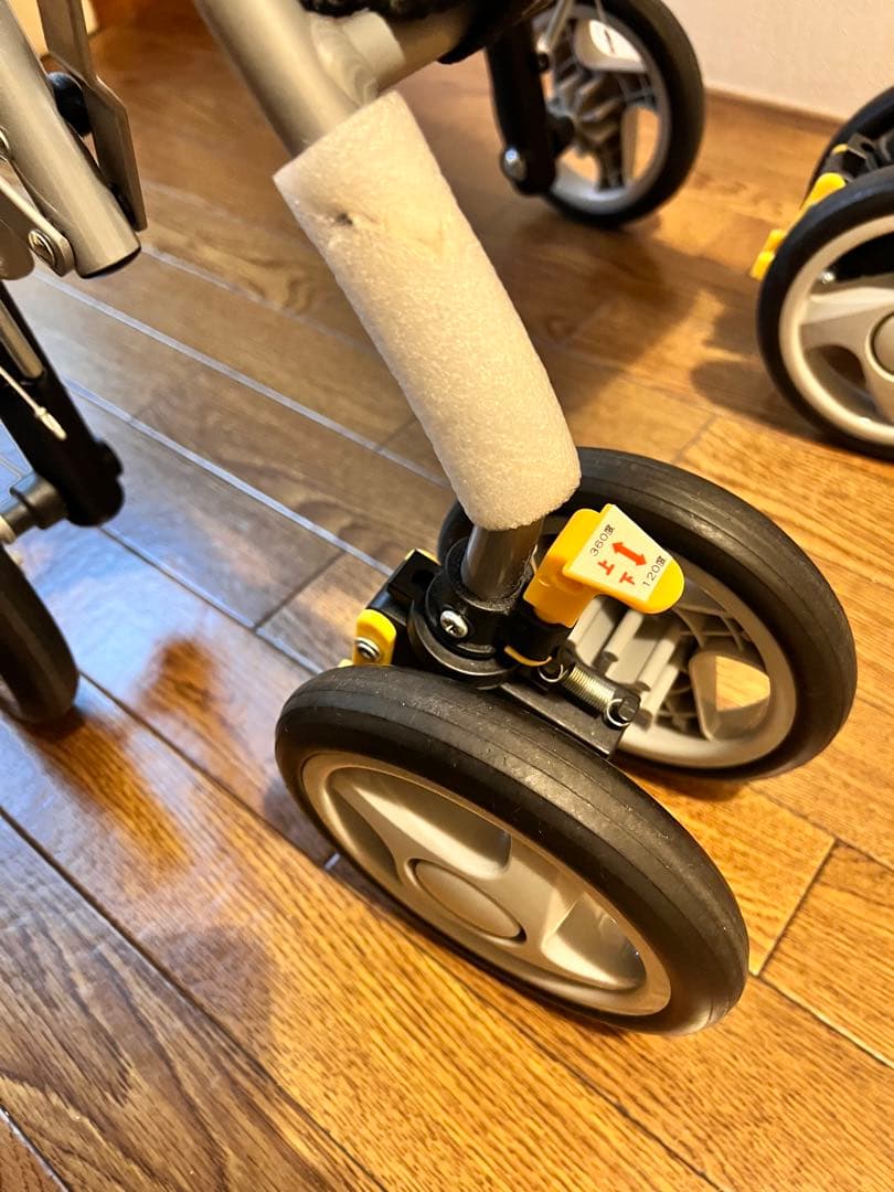 島製作所　歩行車　シンフォニーSPスリム　花柄紺