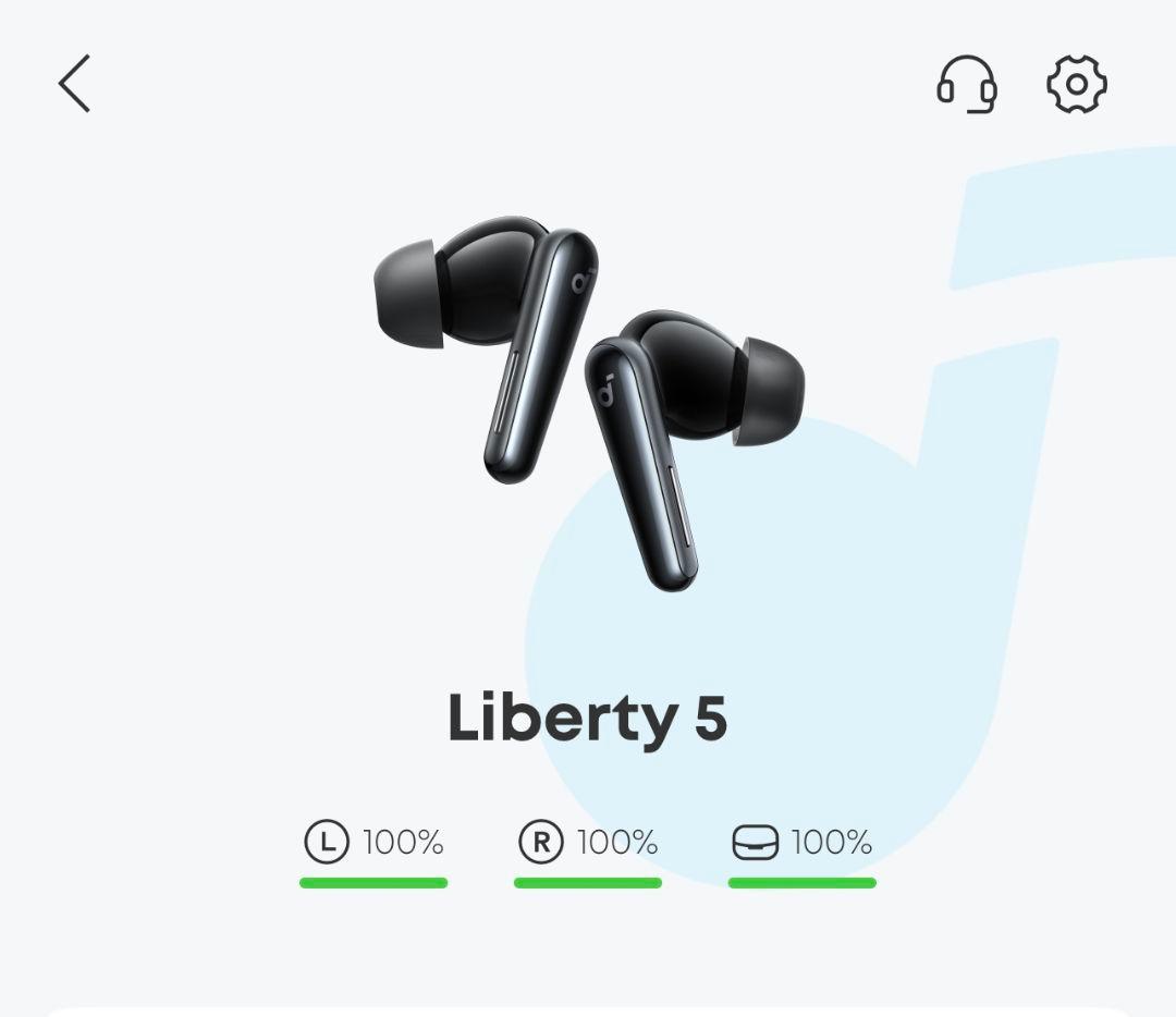 Liberty 5 ワイヤレスイヤホン ブラック 本体