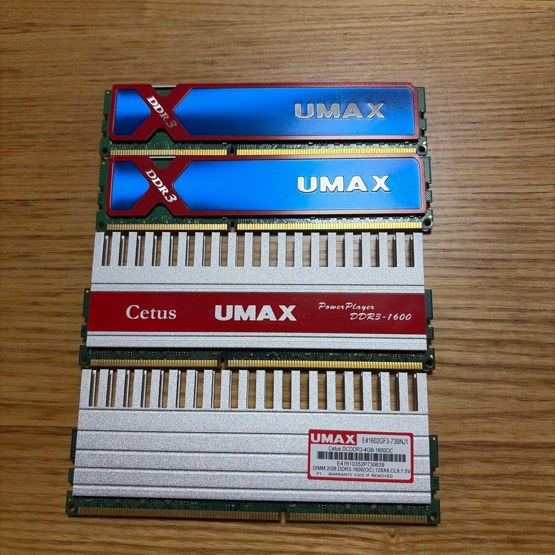 UMAX Cetus DCDDR3 8GB-1600C メモリ