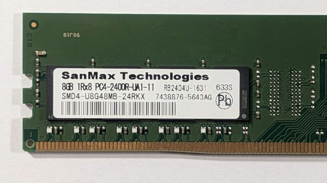 SanMax 16GB（8GB×2枚組） DDR4 2400MHz メモリ