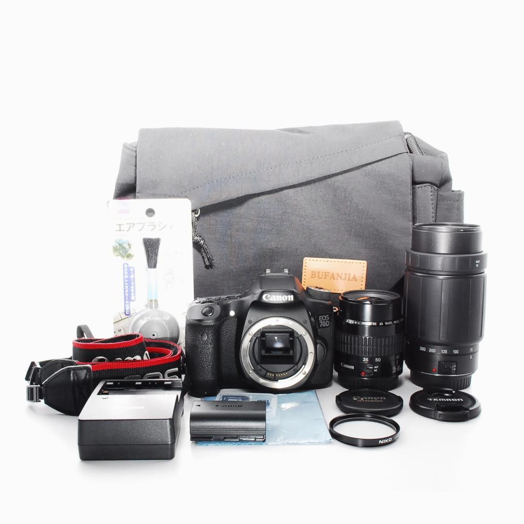 Canon EOS 70D✨ショット数少 返品保証　ダブルレンズ　Wi-Fi
