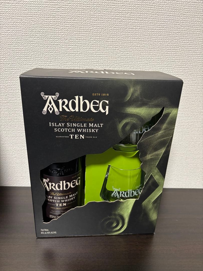 【2セット】Ardbeg TEN 700ml スコッチウイスキー グラス付き
