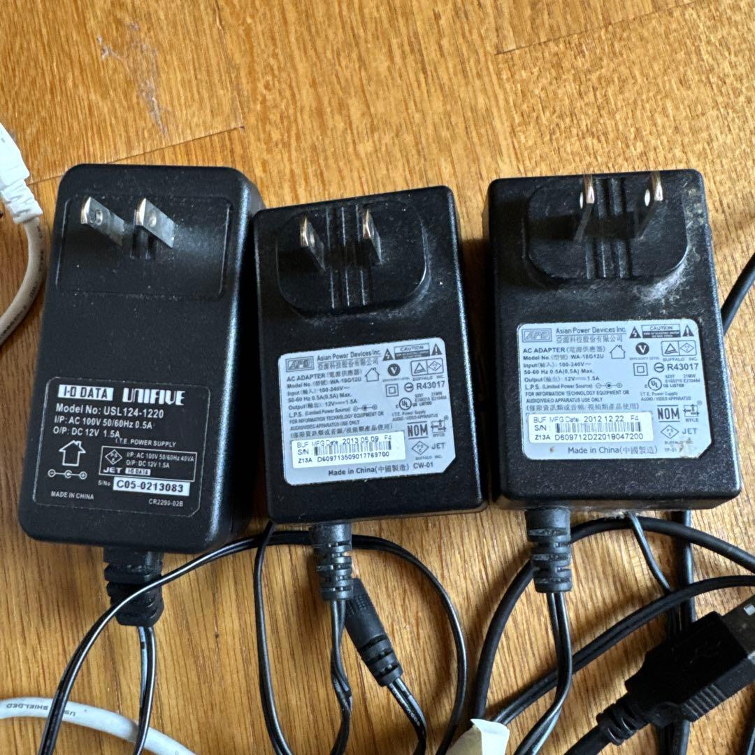 ジャンク処分USB-HDD2TBx6台i/o、バッファロー、AC3個のみ