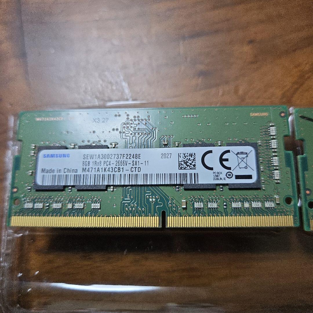 Samsung 8GB DDR4 メモリ PC4-25600　2個セット