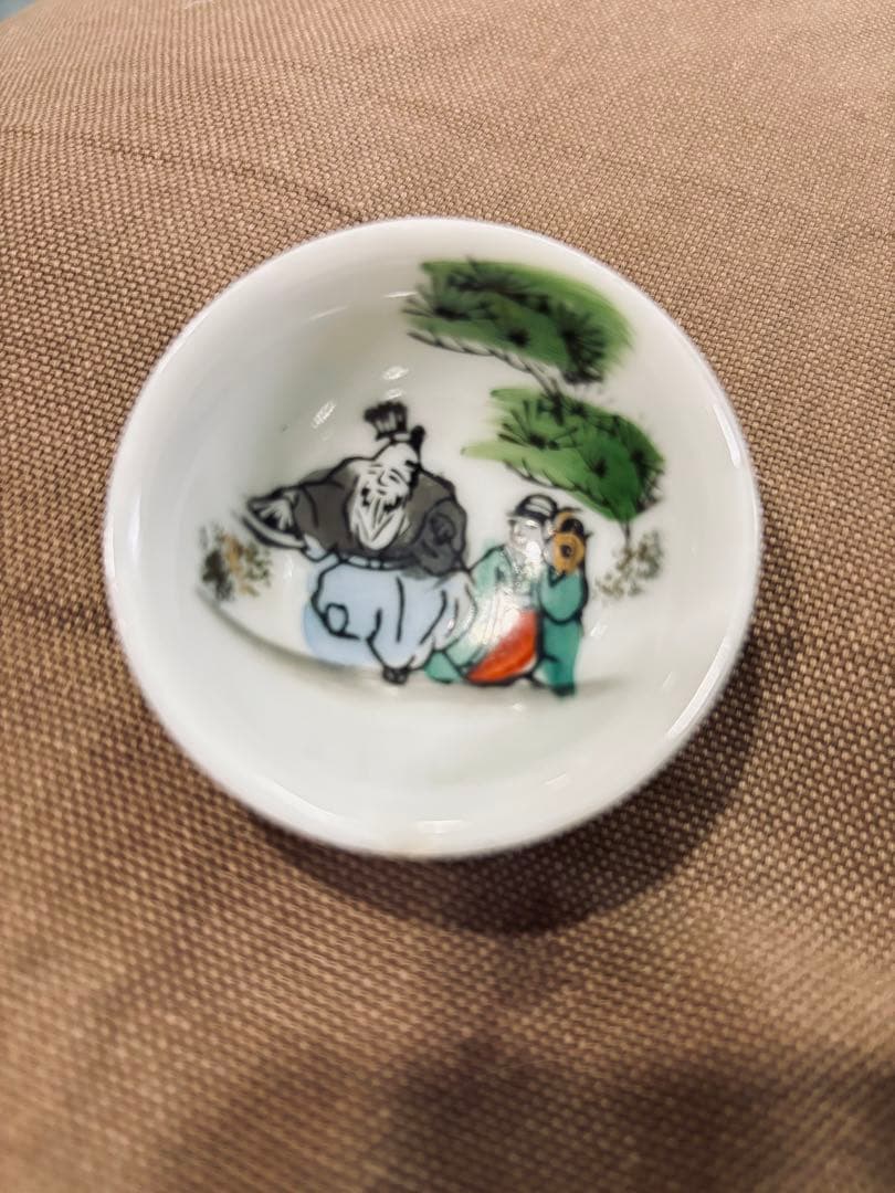 ＭＫ➖３１ 珍品希少品 陶器の小皿 5個セット 人物と風景 激安大安売り