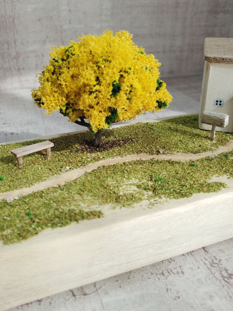 *ころころほたる様お取り置き*ミモザのある風景｜ミニチュア｜ ハンドメイド