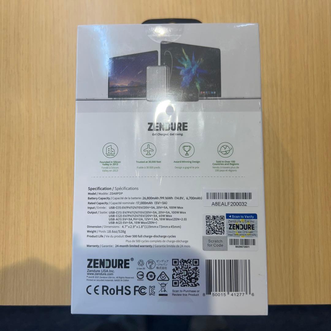 期間限定価格ZENDURE SuperTank 26800mAh 2年保証付