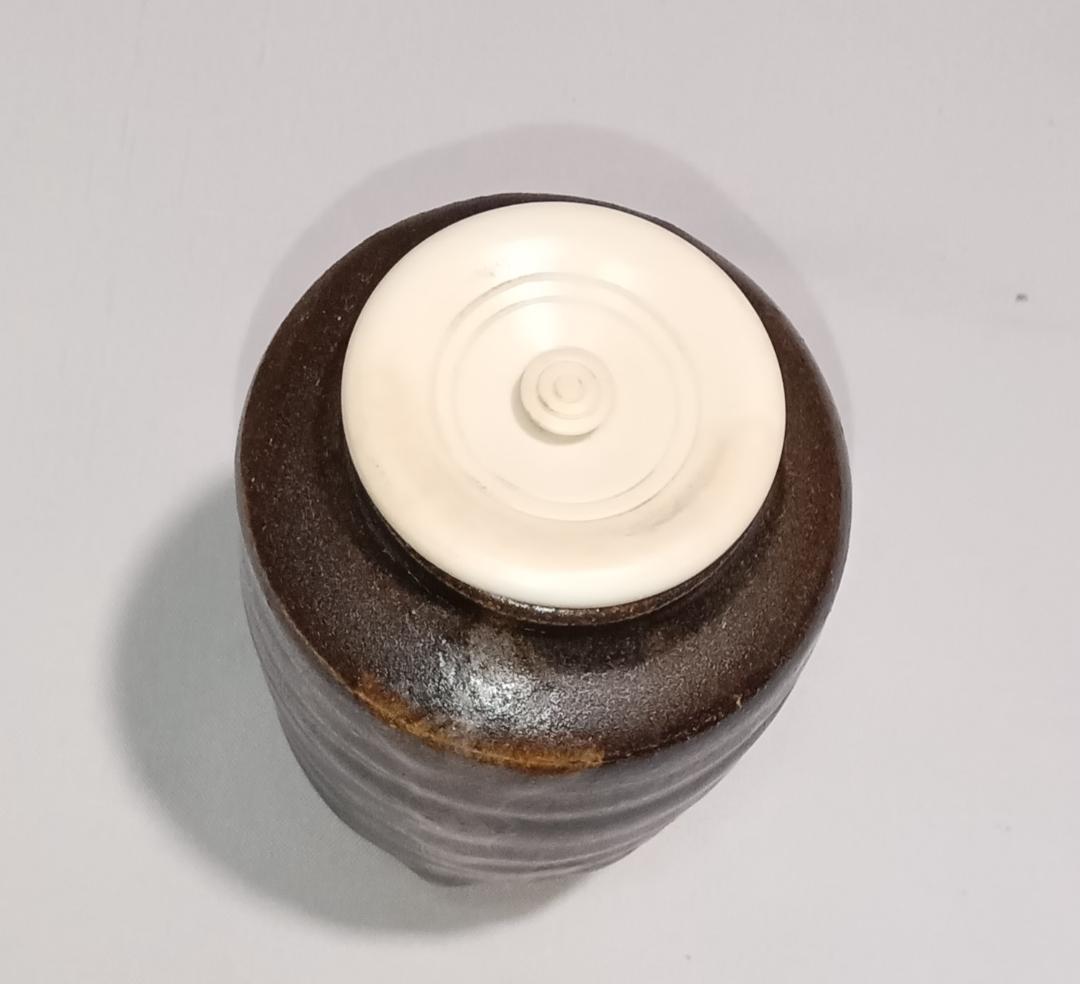 茶道具　骨董茶入　古瀬戸釉肩衝茶入　唐花紋仕覆　骨董！！