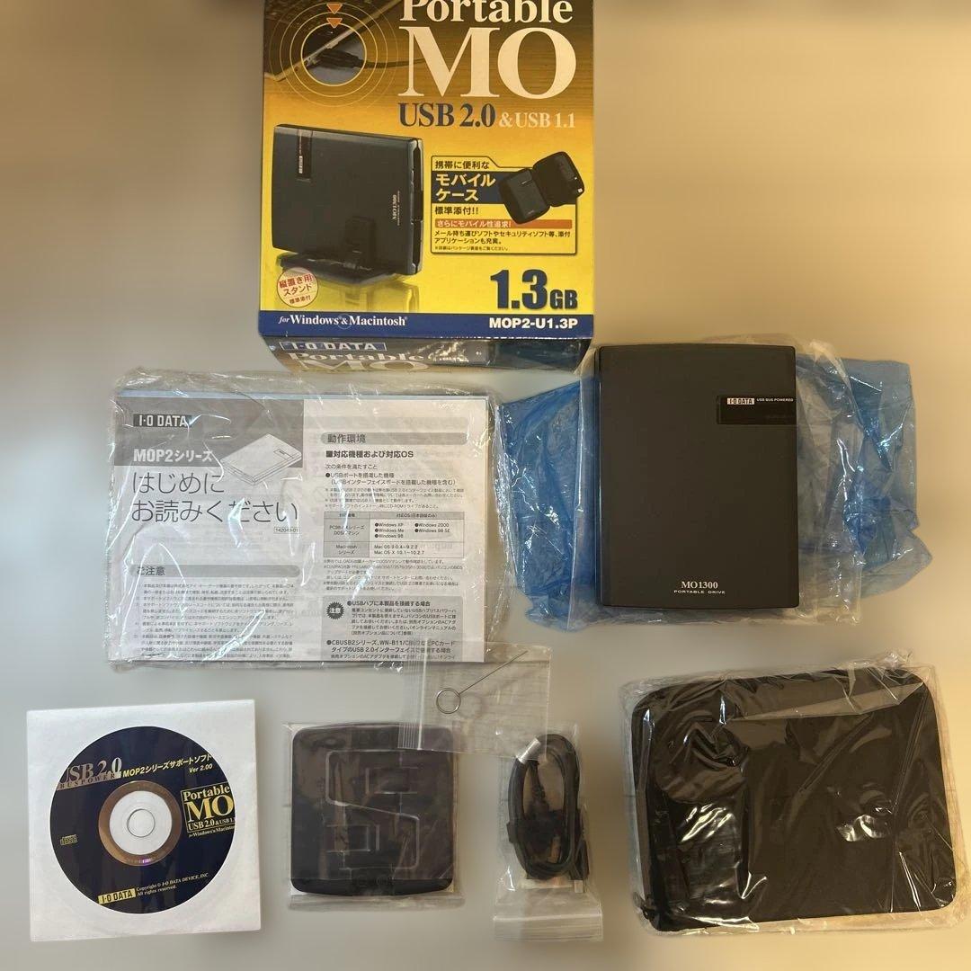 I-O DATA ポータブルMOドライブ MOP2-U1.3P 1.3GB
