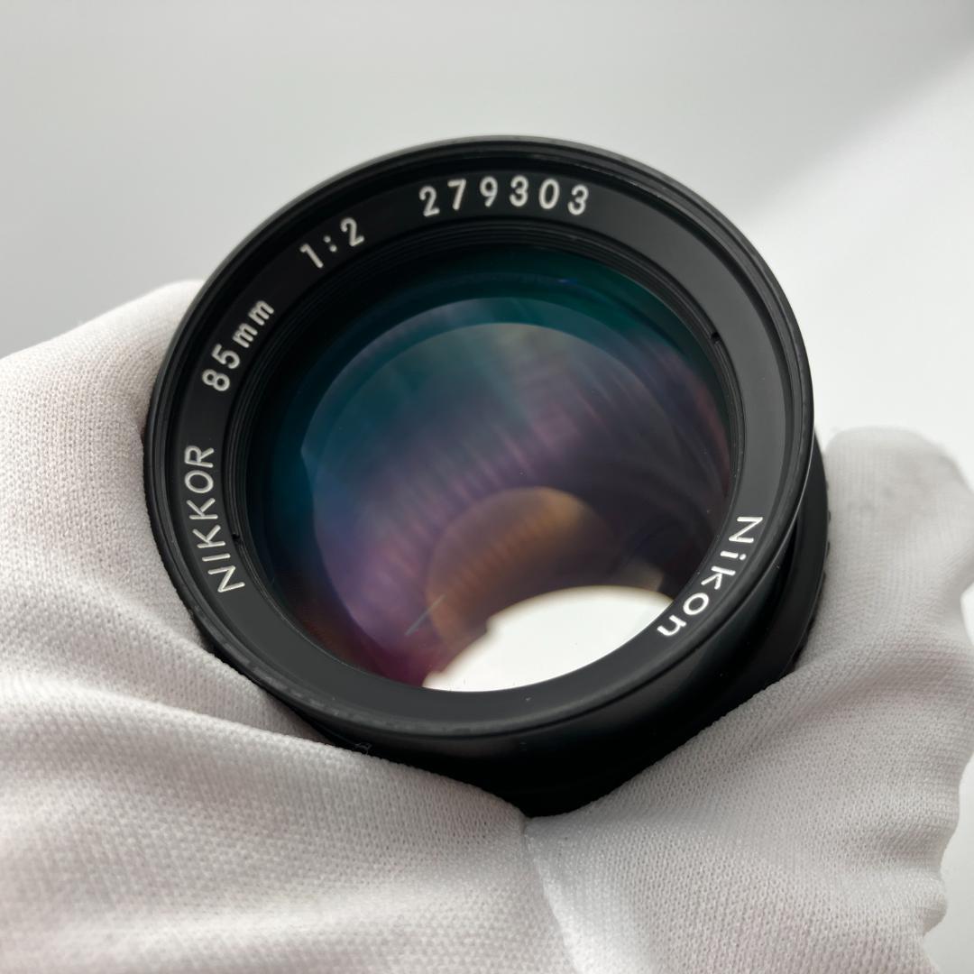 美品 Nikon Ai-S NIKKOR 85mm F2 単焦点レンズ