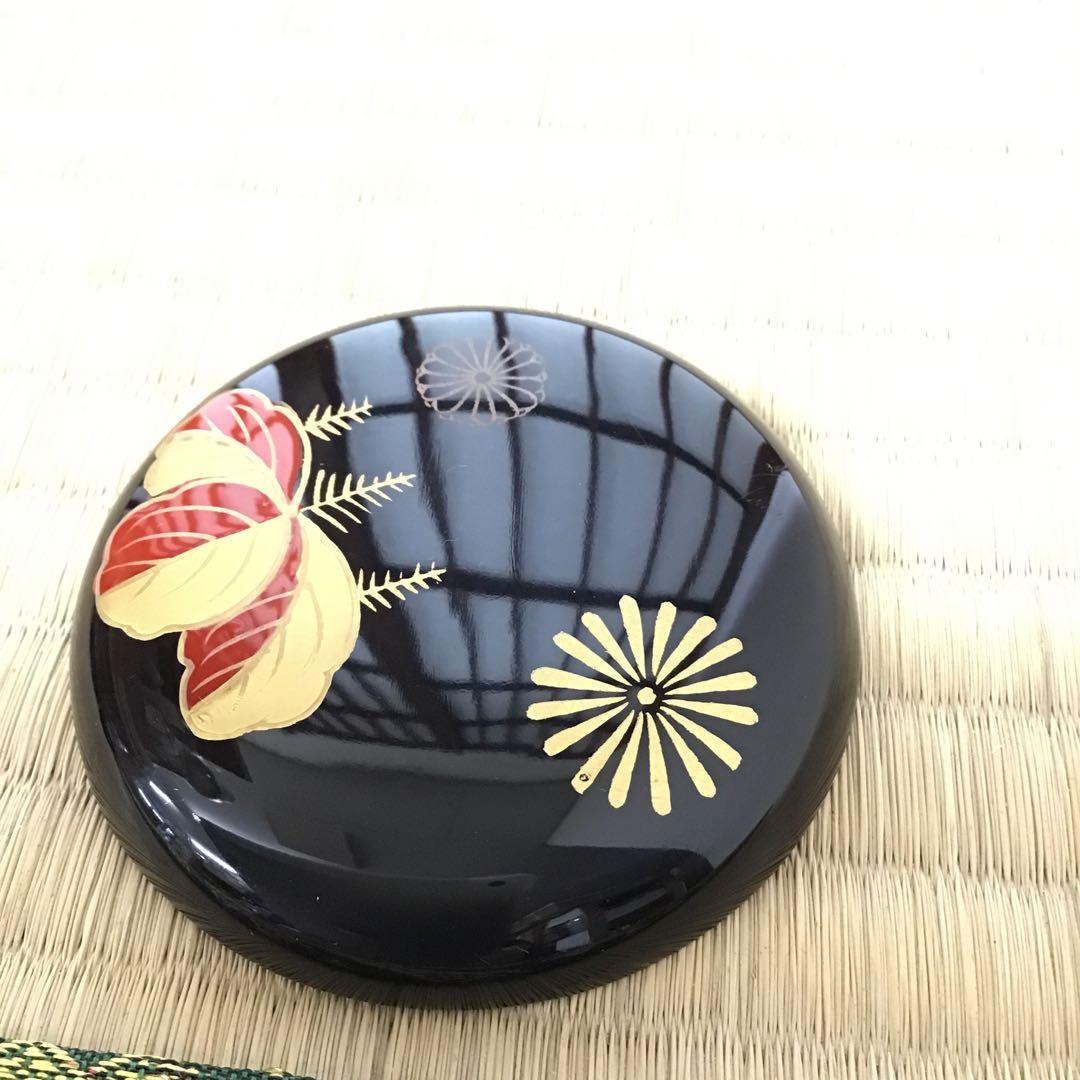 茶道具　香合　家紋風花文様　紙箱　S41KG