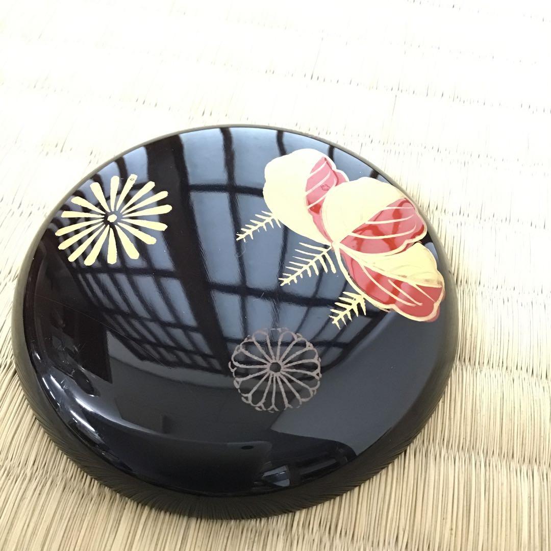 茶道具　香合　家紋風花文様　紙箱　S41KG