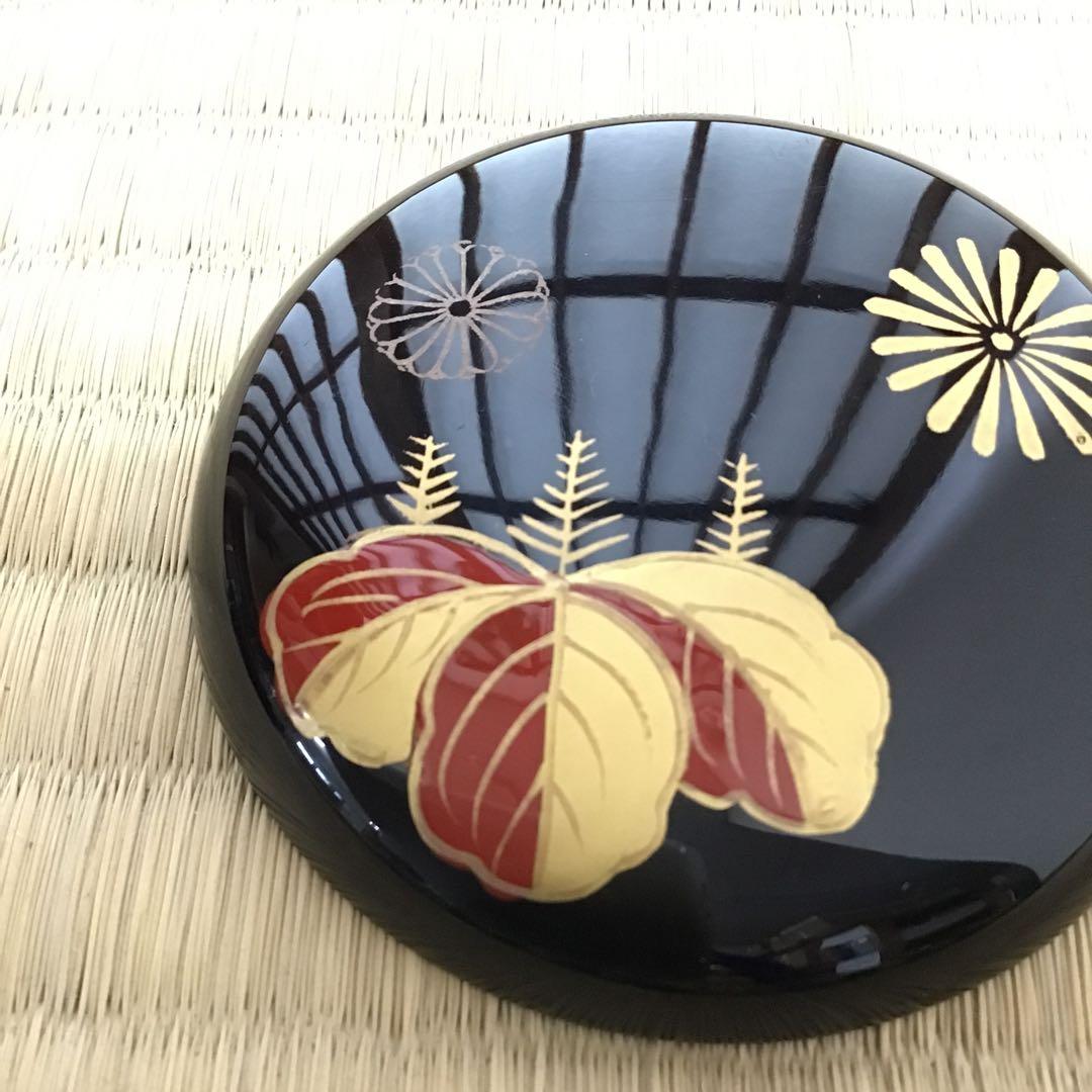 茶道具　香合　家紋風花文様　紙箱　S41KG