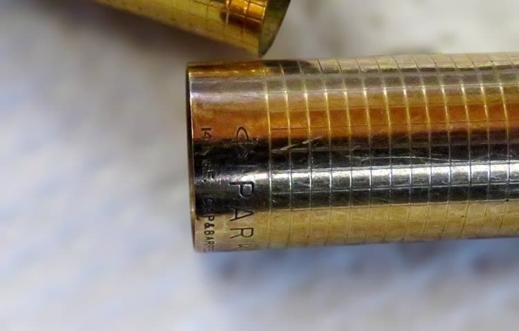パーカー　14K　point　・14K　GF　cap & barrel 　万年筆