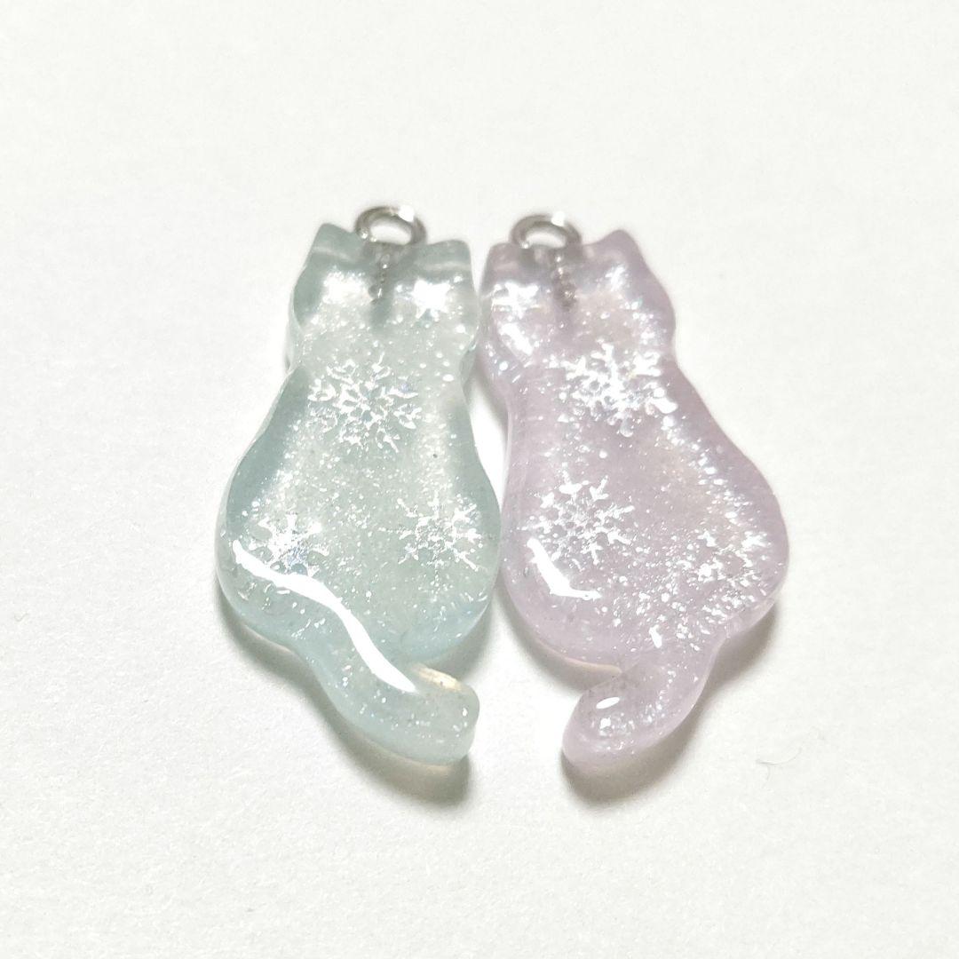 専用商品K-9888 にゃんこシルエットチャーム(雪の結晶 魔法のパウダー)