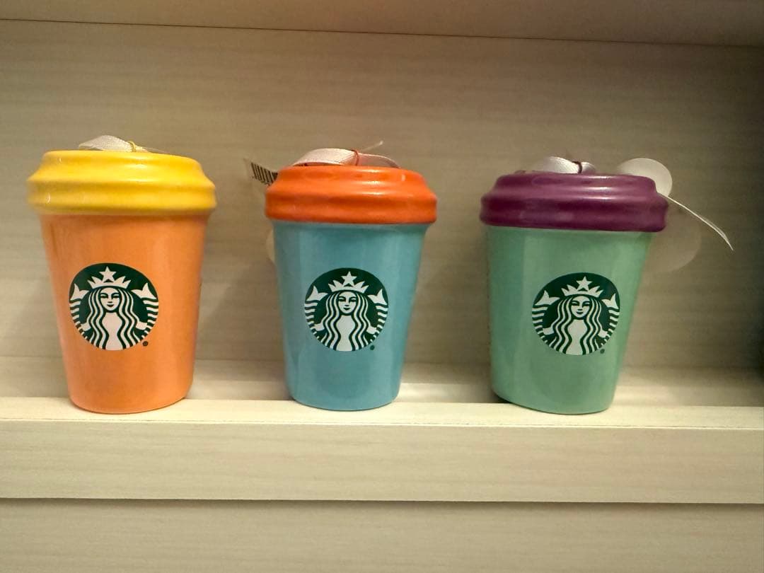 タグ付き【米国】スタバ　ディズニーワールド オーナメント　3個セット