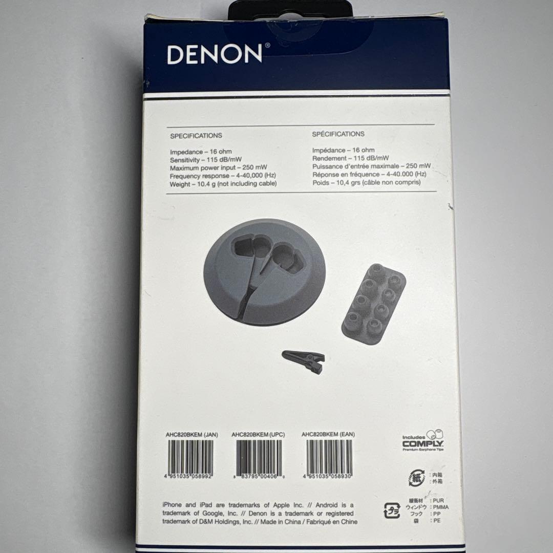 DENON AH-C820 有線イヤホン
