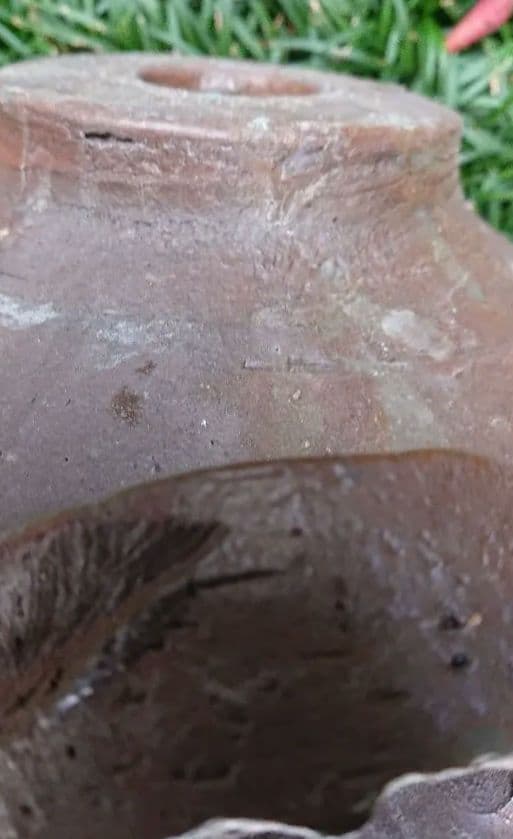 陶器製 古い醤油瓶・大壷、茶色