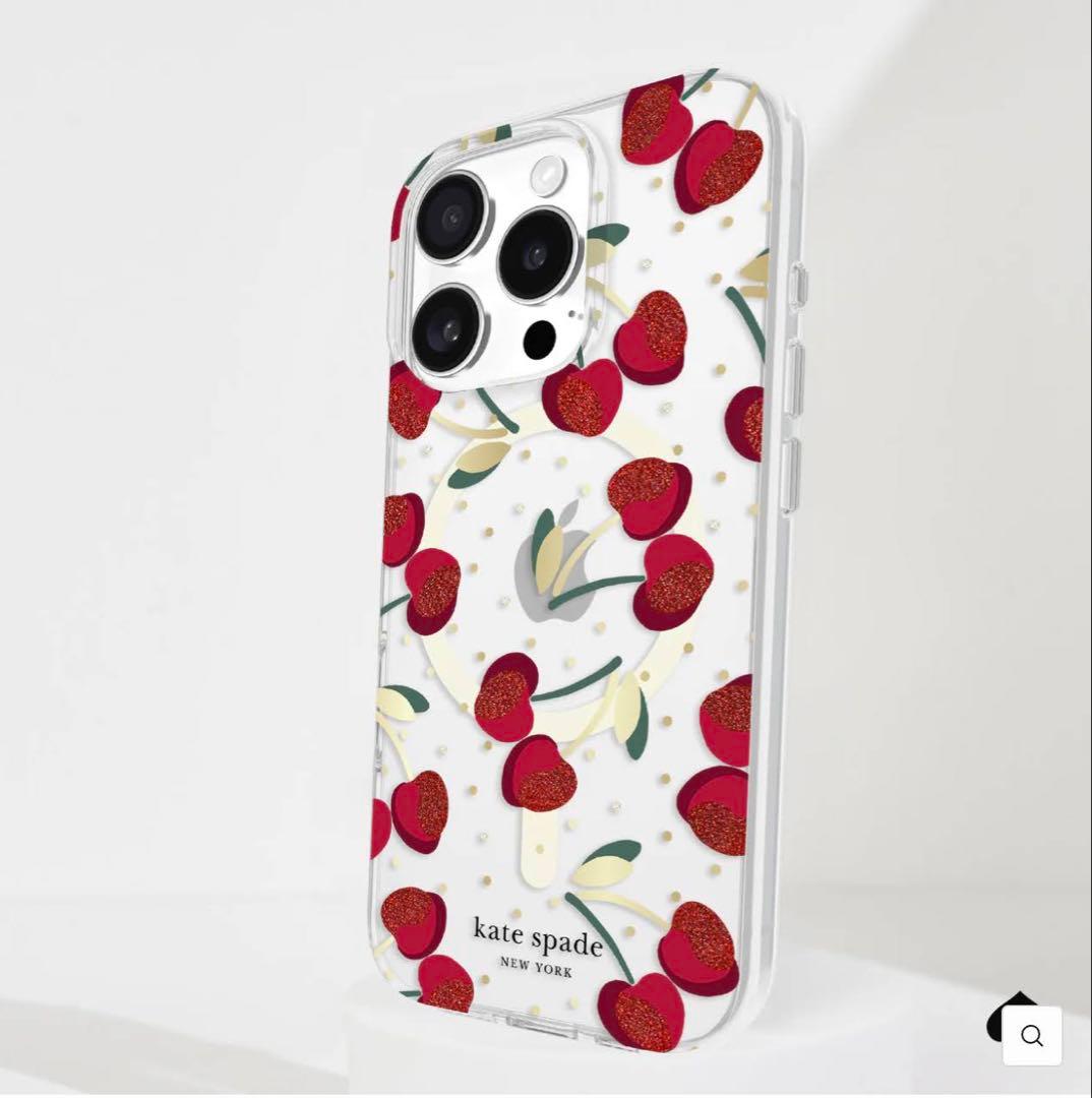 katespade iPhone16Proケース チェリー MagSafe