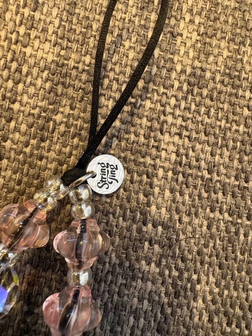 stringting ハートと雲のストラップ