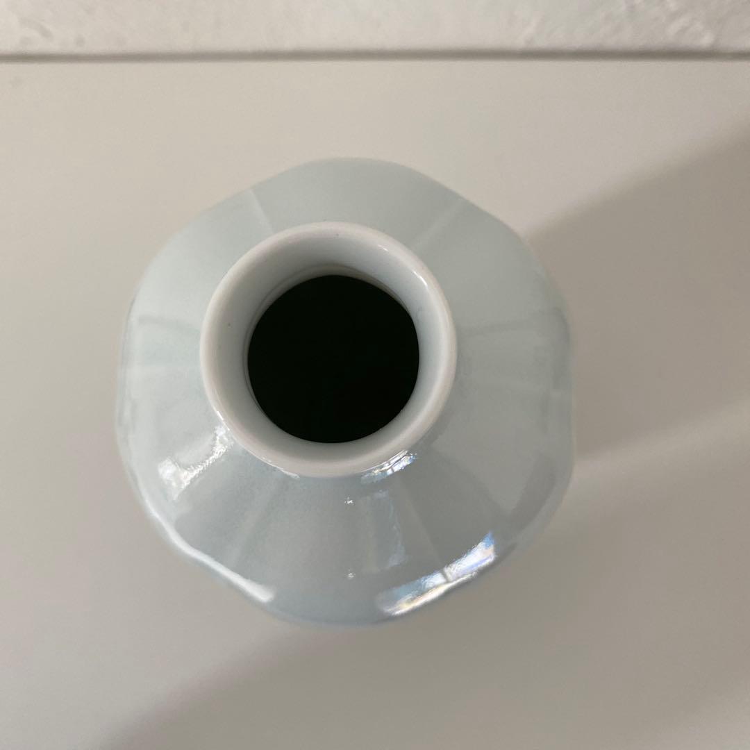 樋渡陶六 青白磁瓜形一輪花生