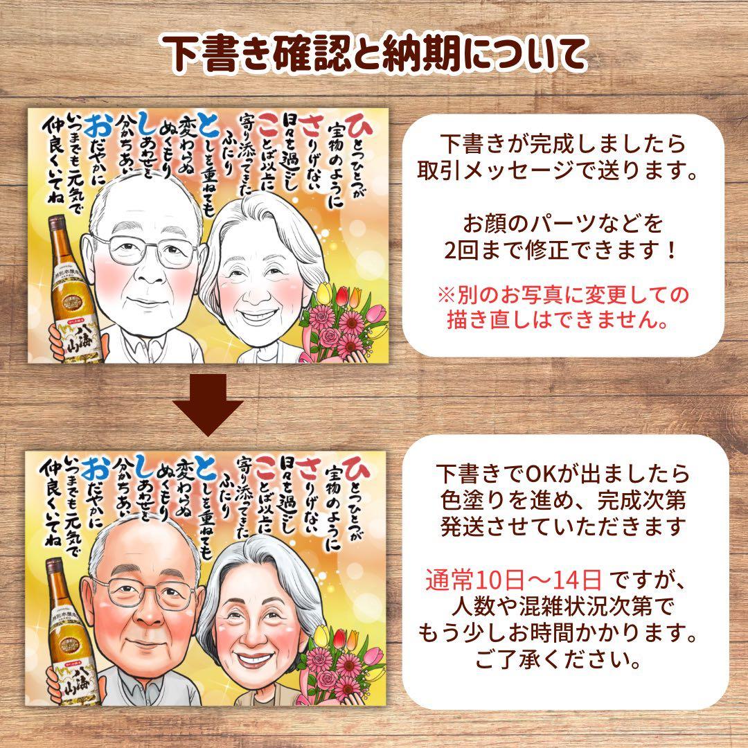 2名さま　A4サイズ【似顔絵オーダー】2/17まで