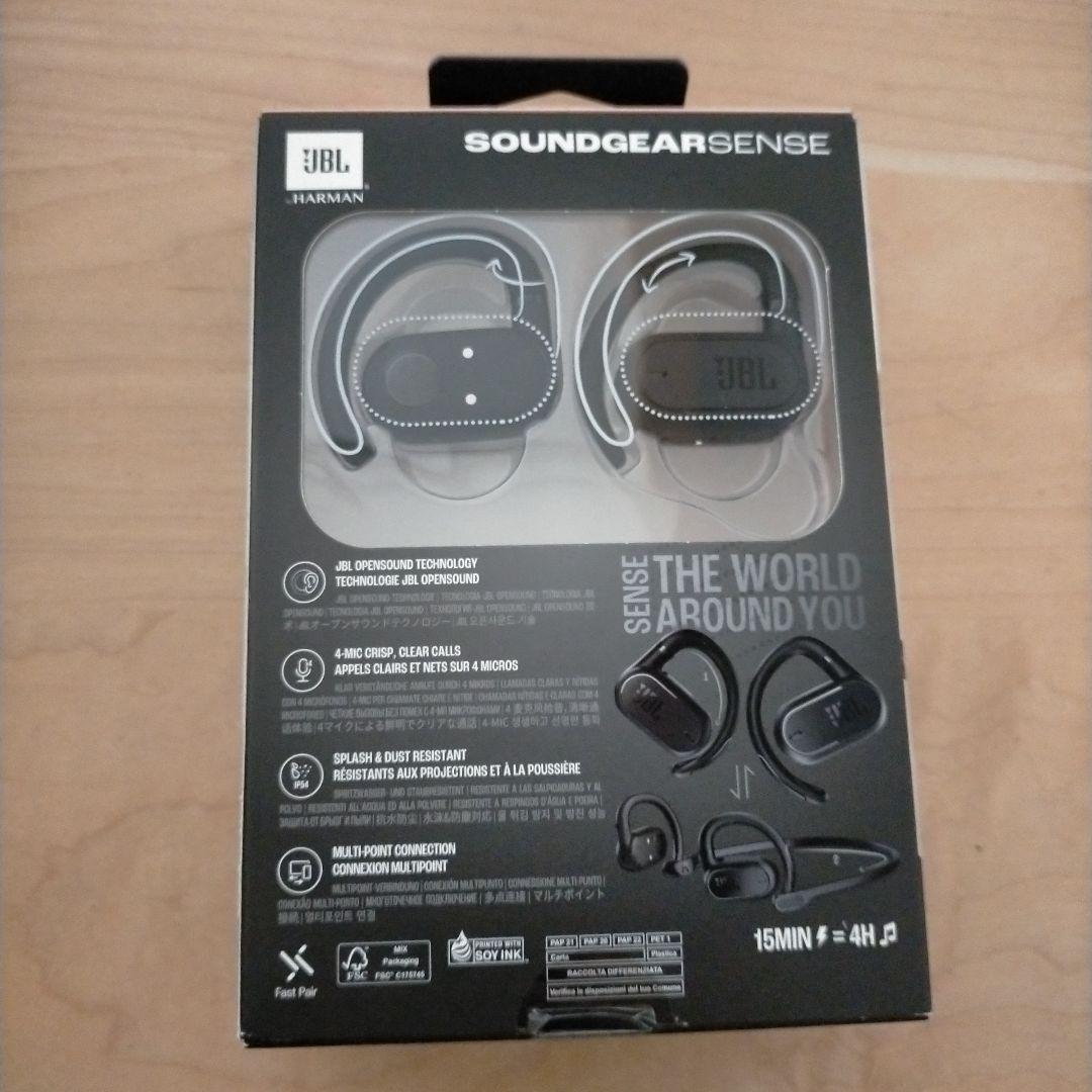 JBL ワイヤレスイヤホン　ブラック　SOUNDGEAR SENSE
