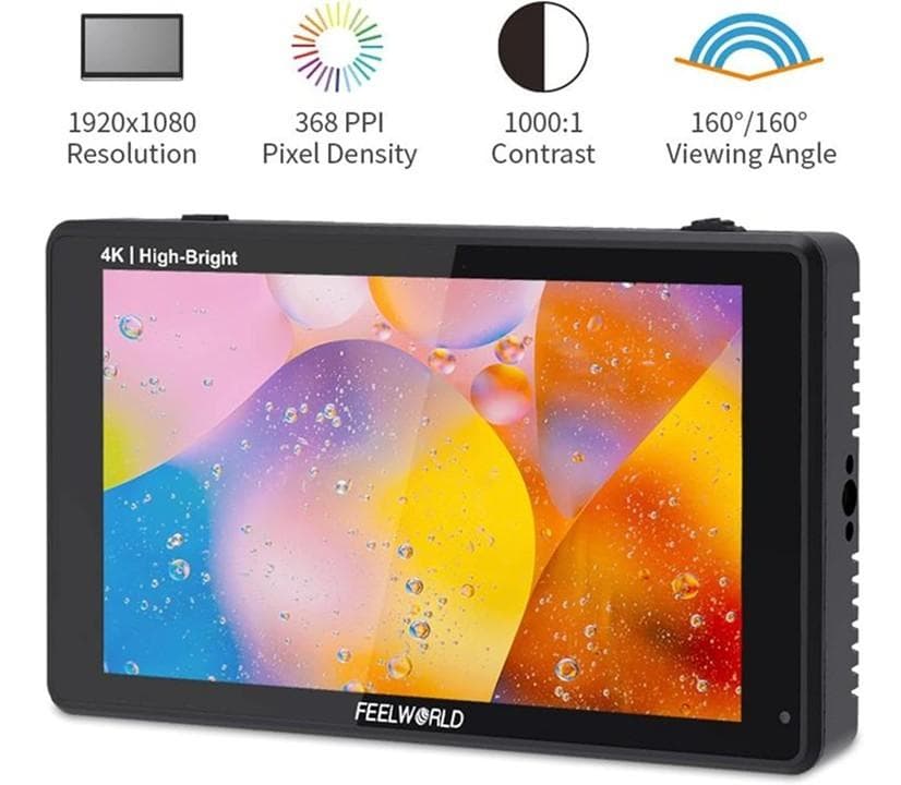 【美品】Feelworld LUT6 カメラ用４Kモニター６インチ