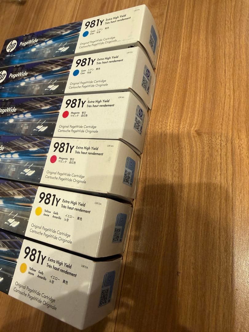 HP PageWide 981Y インクカートリッジ 3色6本セット