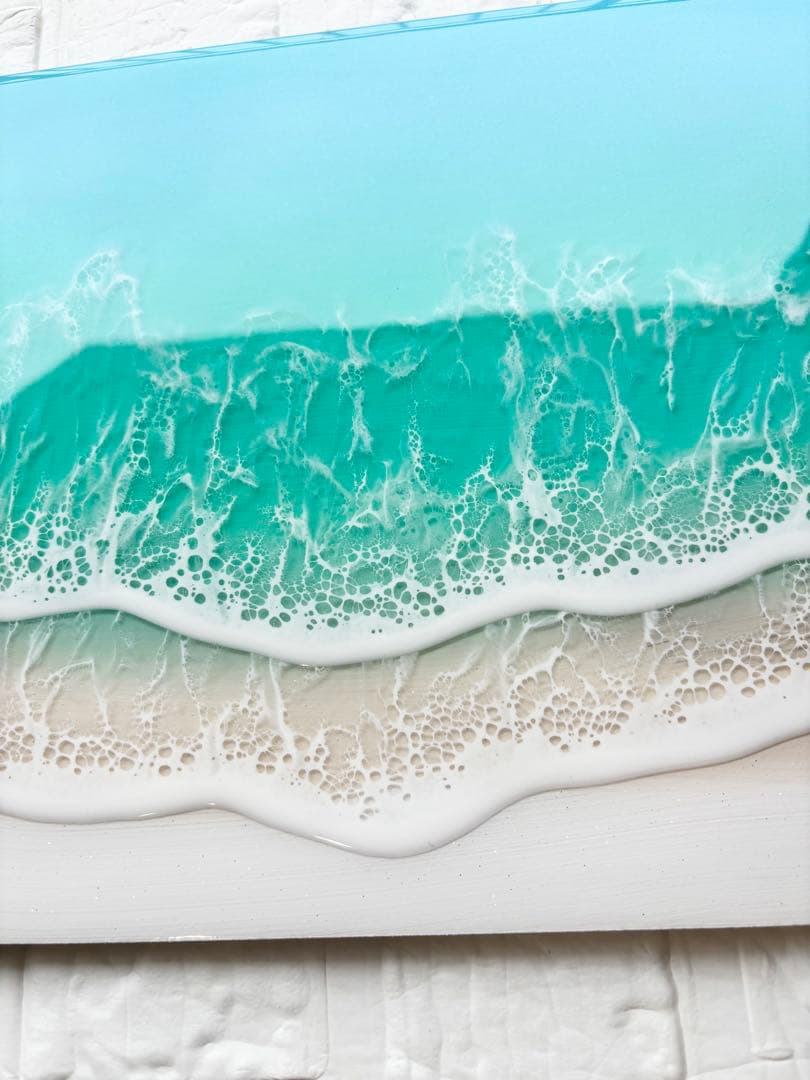人生の再スタートを迎える方へ 海レジンアート 42×22cm