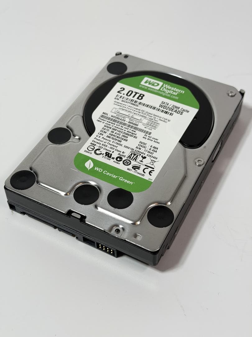 Western Digital WD20EADS 2TB　4本セット