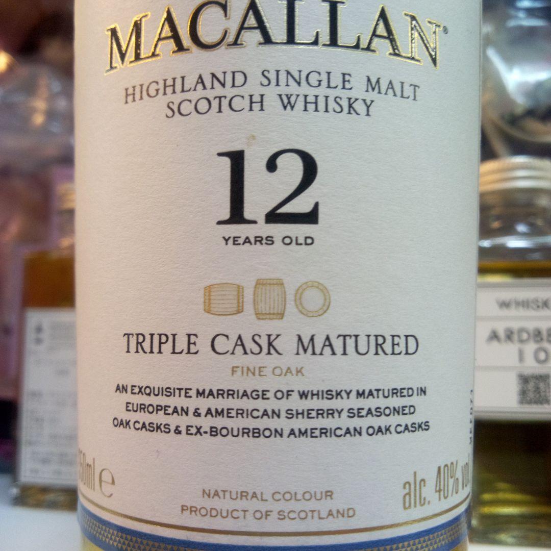 The MACALLAN 12年　BOWMORE 12年　各350mI 40度