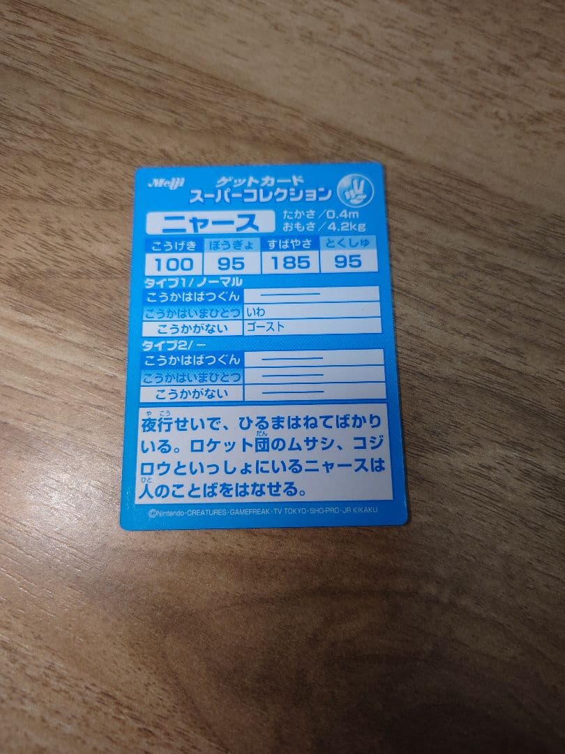 【明治】ゲットカードスーパーコレクション キャラ: ニャース