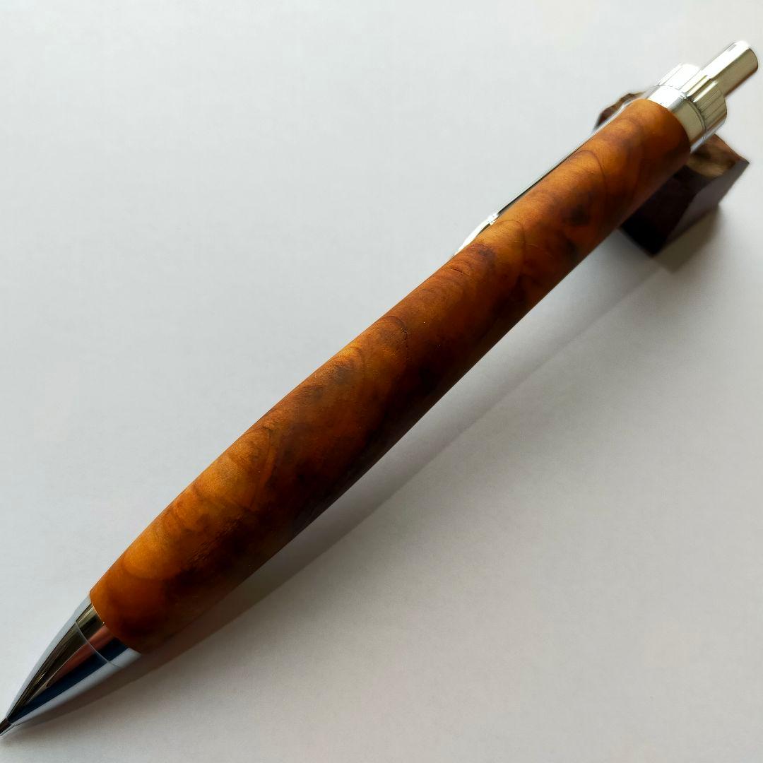 【屋久杉】　自然木の木軸ペン　加藤金属　シャープペン　0.5mm
