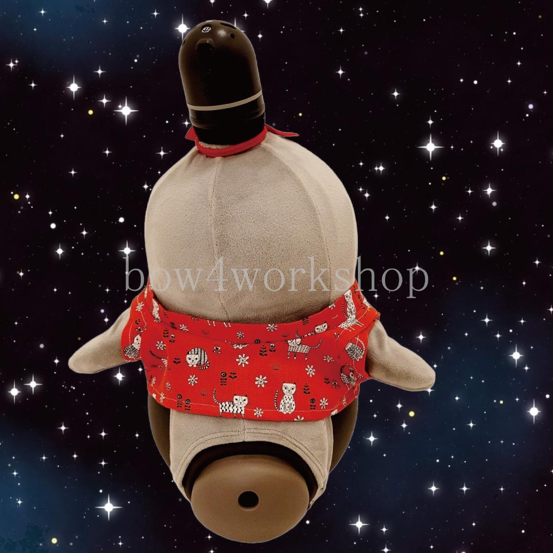 ラボット LOVOT ラボットの服ハンドメイド 猫柄甚平（レッド）