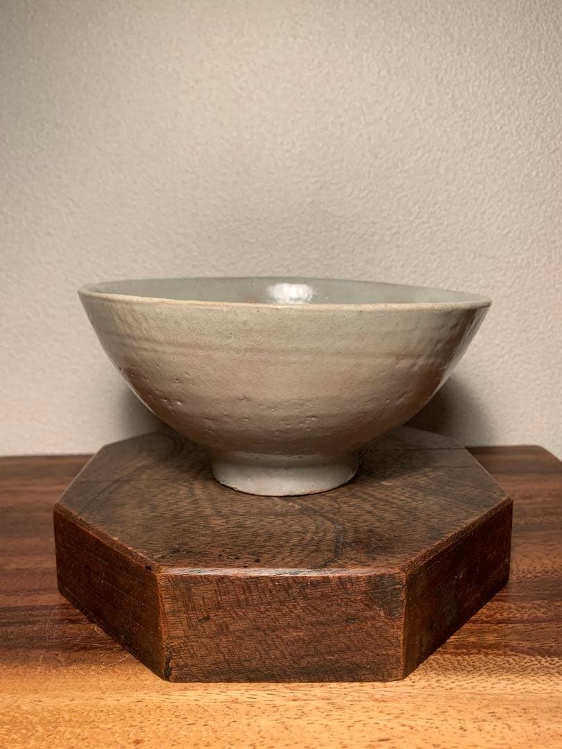 李朝 白磁茶碗 約15cm 抹茶茶碗 茶道