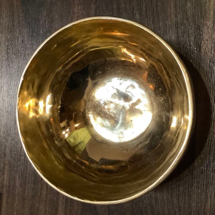 ピッカピカ チベタン シンプル シンギングボウル 13cm no3 金無地