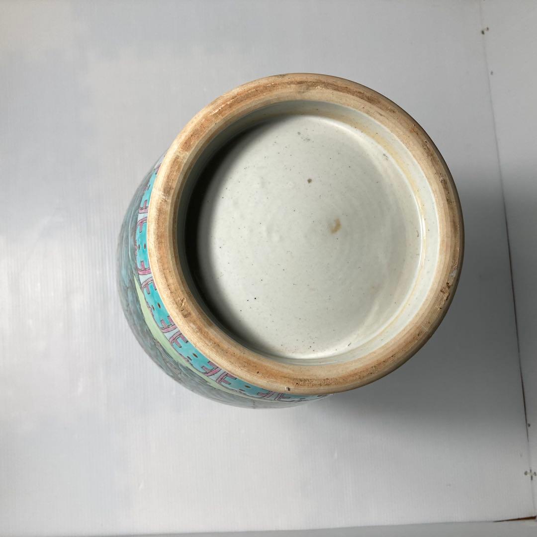 激レア　美品　中国美術山水画花瓶 大型壺 陶器 花器 飾り壺 インテリア