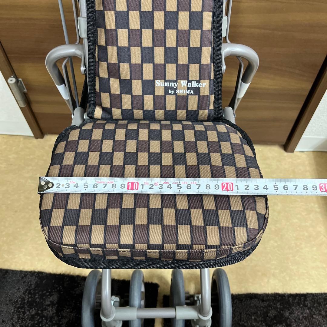 サニーウォーカー AW-Ⅲ ブラウン　シルバーカート 手押し車　美品